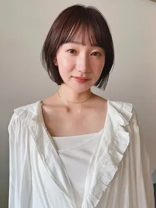 ショート カラー パーマ kazuki【顔周り ×レイヤーカット】のヘアスタイル