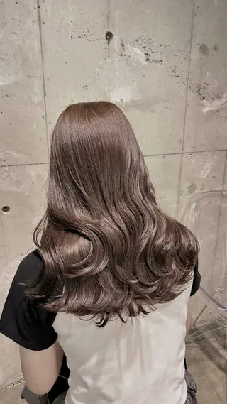 セミロング カラー ヘアアレンジ 💎韓国/ レイヤー カット/ 暖色🫧のヘアスタイル
