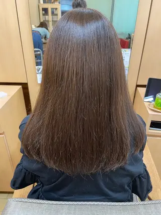セミロング カラー 韓国ヘア 🤍中西麻友🤍のヘアスタイル
