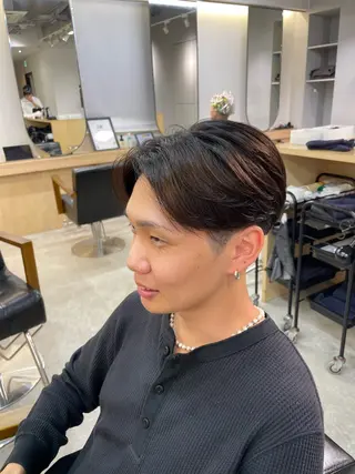 パーマ メンズ マエダ リョウのヘアスタイル