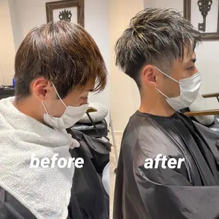 カラー メンズ アートディレクター ワダヒサノリのヘアスタイル