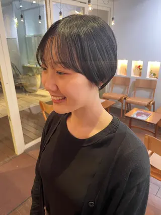 ショート 抜け感ボブ×パーマ |kazaneのヘアスタイル