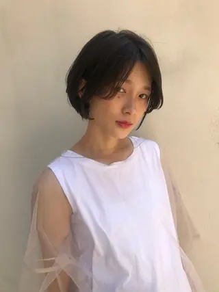 ショート カラー パーマ 羽田 ひろむのヘアスタイル