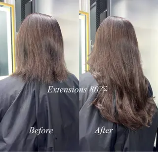 ロング カラー シールエクステ特化 ハイトーン、NANAのヘアスタイル