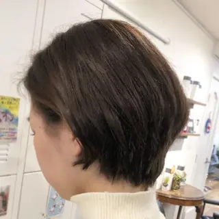 ショート 谷口ゆめ/縮毛矯正/ 大人女子/眉ワックスのヘアスタイル