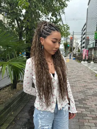 ロング ヘアアレンジ Caracore なんば店のヘアスタイル