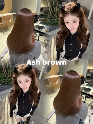 ロング しげ ゆりか/透明感 カラー/顔周りカットのヘアスタイル