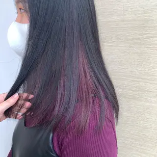 ロング カラー ウスイ ハルカのヘアスタイル