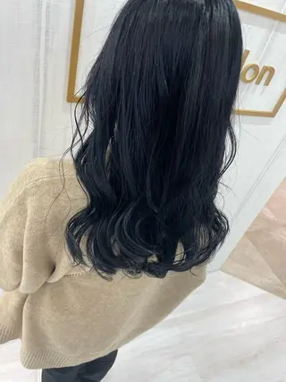 セミロング カラー 難しい髪質の縮毛矯正 高岡/射水/髪質改善のヘアスタイル