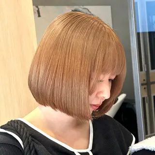 ショート カラー サラ艶/韓国ヘア ︎🌟璃奈 (ﾘﾅ)のヘアスタイル