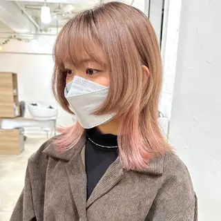 ミディアム カラー 銀座No.1髪質改善 縮毛矯正/本木のヘアスタイル