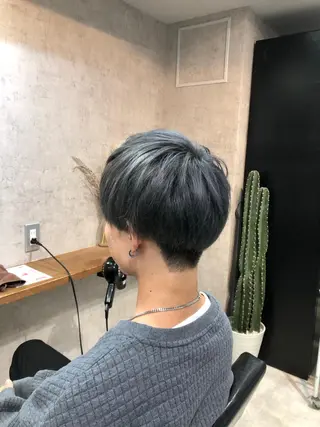 ショート カラー 矢島颯哉/ハイトーン ブリーチカラー💎のヘアスタイル