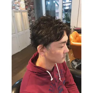 ショート パーマ メンズ マエダ　カズエ🫶 coronahairのヘアスタイル