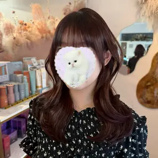 セミロング ♡韓国/レイヤー カット/Ayana♡のヘアスタイル