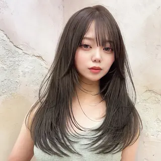 ロング カラー ブリーチなし 透明感カラー/艶髪のヘアスタイル