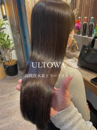 セミロング カラー 顔周りカット 【オノザワリョウ】のヘアスタイル