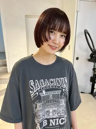 ショート カラー 顔周りカット/透明感 カラー✂️MEIのヘアスタイル