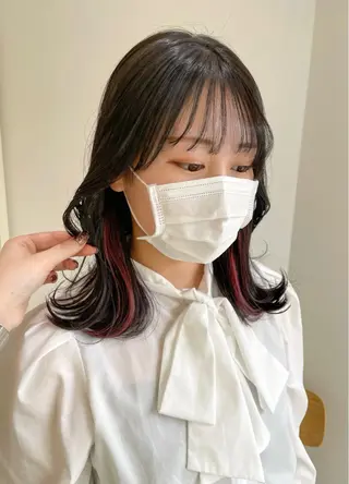 セミロング カラー mir MIYUのヘアスタイル