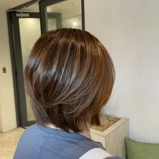 ショート カラー ヘアアレンジ ✨️美髪✨️透明感カ ラー✨️大泉翔／店長のヘアスタイル