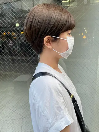 ショート カラー ヘアアレンジ satsuki 暖色・ブラウンカラーのヘアスタイル