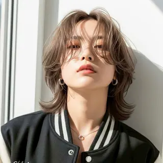 セミロング カラー Wカラー/髪質改善/ 艶カラー🩶Sanaのヘアスタイル