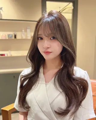 セミロング 奥田 蓮のヘアスタイル
