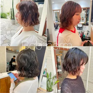 ショート カラー パーマ 髪質改善ストレート✨ パーマヘア✨YUKIのヘアスタイル