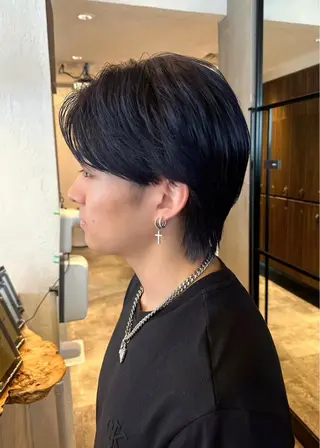 ショート ⚡メンズパーマフ ェードカットTomyのヘアスタイル