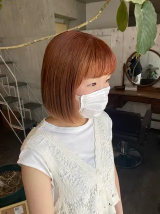 ショート カラー パーマ ヘアアレンジ メンズ キッズ ネイル マツエク・マツパ アイブロウ モリモト サナのヘアスタイル