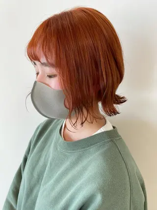ショート カラー 顔まわりカット✄ ベージュカラー🧸のヘアスタイル
