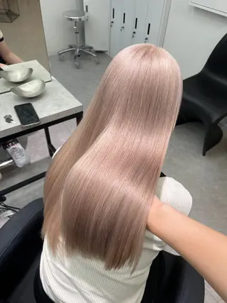 セミロング カラー 🫧盛れハイトーン/ ブリーチ特化🎀サキのヘアスタイル