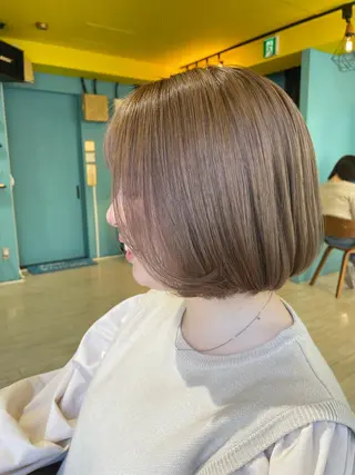 ミディアム カラー 末石 智のヘアスタイル