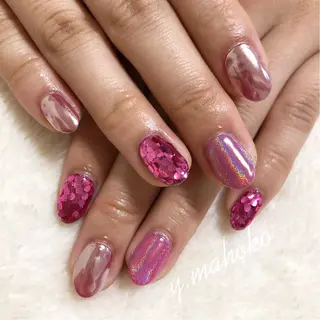 ネイル パラジェル有/ 長さだし/mahoのネイルデザイン