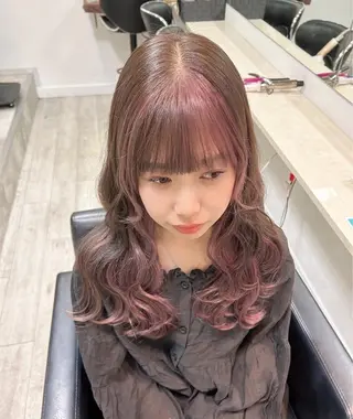 ロング カラー ヘアアレンジ 代表🎀 ふわモテ愛 され髪🩷yumiのヘアスタイル