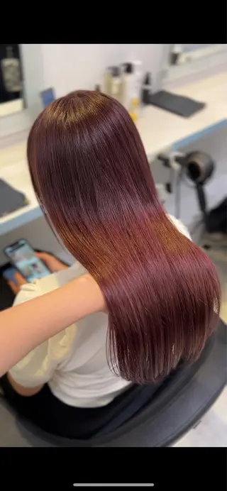 カラー 🇰🇷韓流暖色ヘア 🍒saaya🍒のヘアスタイル
