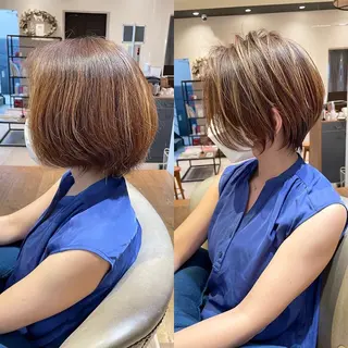 ショート カラー 🥣安野祥華 銀座大人ショート🥣のヘアスタイル