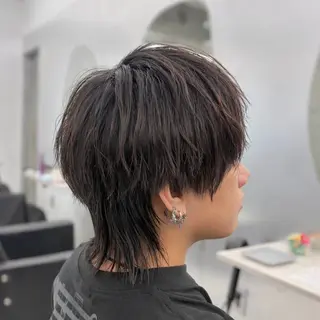 ミディアム メンズ ʜᴀʀᴜᴋᴀ♱メンズ ウルフ/ブリーチのヘアスタイル