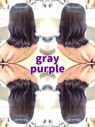 セミロング カラー 永島 桜のヘアスタイル