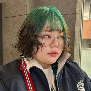 ミディアム カラー 最強デザインカラー/ ブリーチ/アヤミ🌟のヘアスタイル