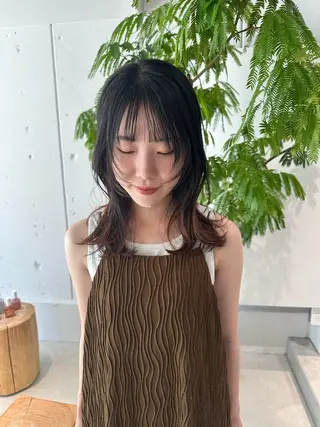 ミディアム 吉村 大介のヘアスタイル