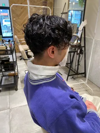 パーマ メンズ 長津 健一郎のヘアスタイル
