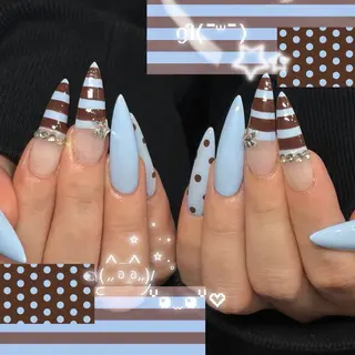 ネイル Haluca 長さ出し🍀のネイルデザイン