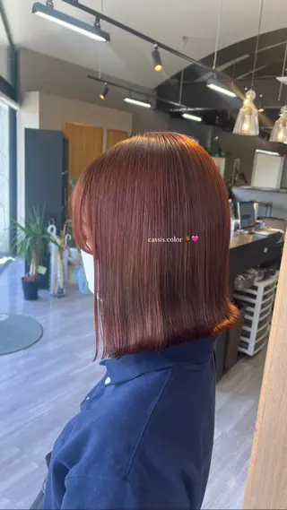 ミディアム alu yuinaのヘアスタイル