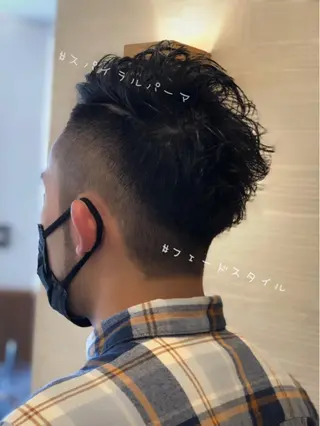 パーマ メンズ ✖️リーアキト LEEAKITO✖️のヘアスタイル