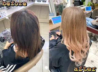 ミディアム ブリーチ超特化美容師 ☯️ルカ✡️💫のヘアスタイル
