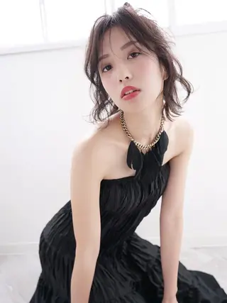 ショート カラー パーマ ヘアアレンジ 花井 啓好のヘアスタイル