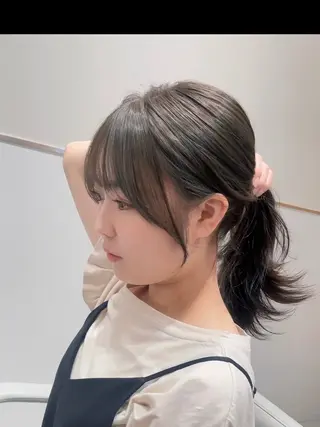 セミロング レイヤーカット/透明 感カラー🐬永井瑠栞のヘアスタイル