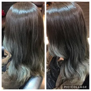 セミロング カラー 藤本 麻衣のヘアスタイル