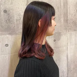ロング カラー 比嘉 陽のヘアスタイル