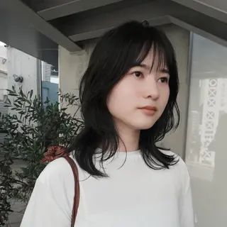 セミロング カラー レイヤーカット🪄 ヘアセット🪄シホのヘアスタイル